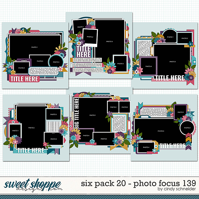 Cindy's Layered Templates - Six Pack 20: Photo Focus 139 by Cindy Schneider