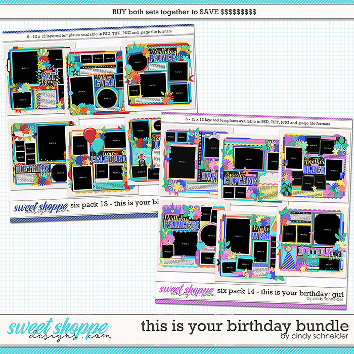 Cindy's Layered Templates - This is Your Birthday Bundle by Cindy Schneider