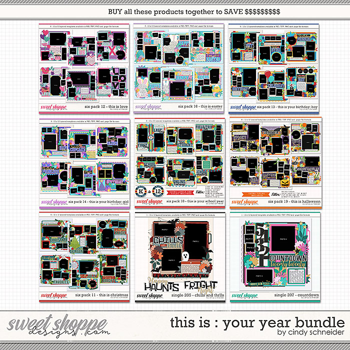 Cindy's Layered Templates - This is: Your Year Bundle by Cindy Schneider