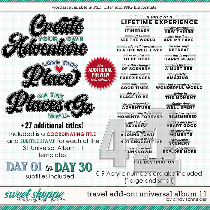Cindy's Layered Templates - Travel Add-on: Universal Album 11 by Cindy Schneider