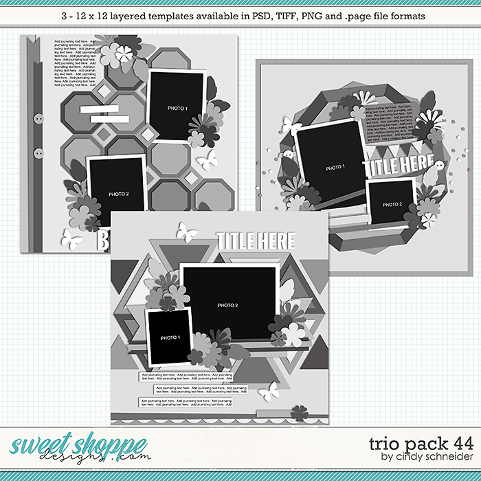 Cindy's Layered Templates - Trio Pack 44 by Cindy Schneider