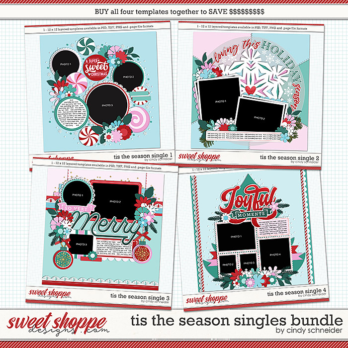 Cindy's Layered Templates - Tis the Season Singles Bundle by Cindy Schneider