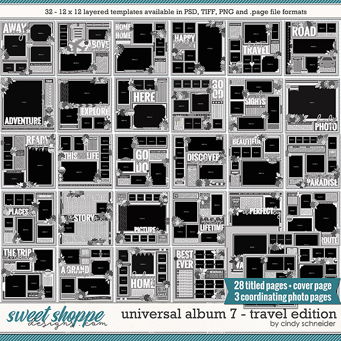 Cindy's Layered Templates - Universal Album 7: Travel Edition by Cindy Schneider