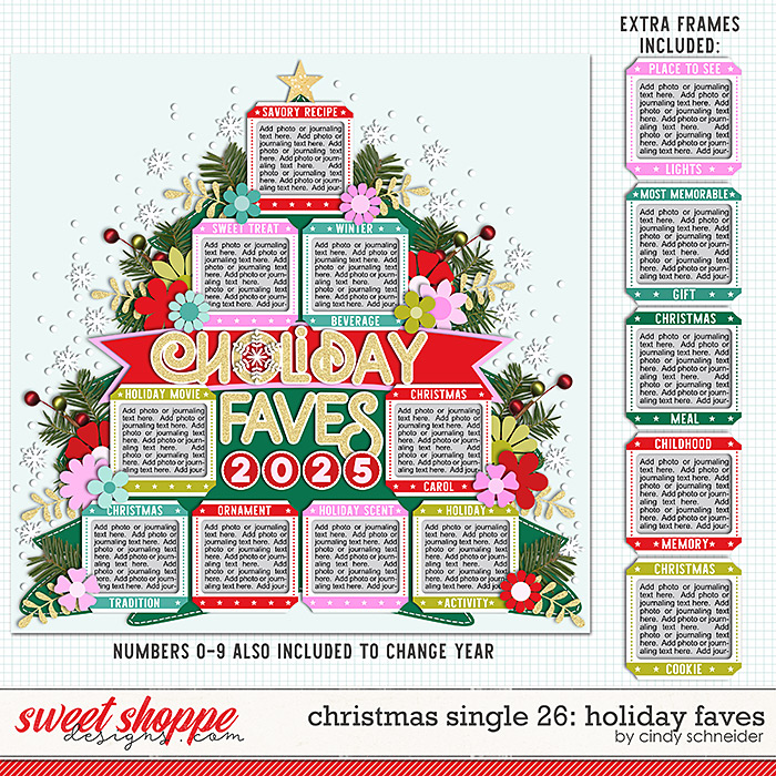 Cindy's Layered Templates - Christmas Single 26: Holiday Faves by Cindy Schneider