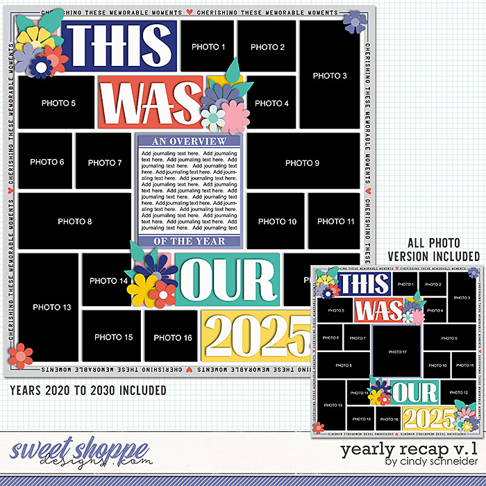 Cindy's Layered Templates - Yearly Recap V1 by Cindy Schneider