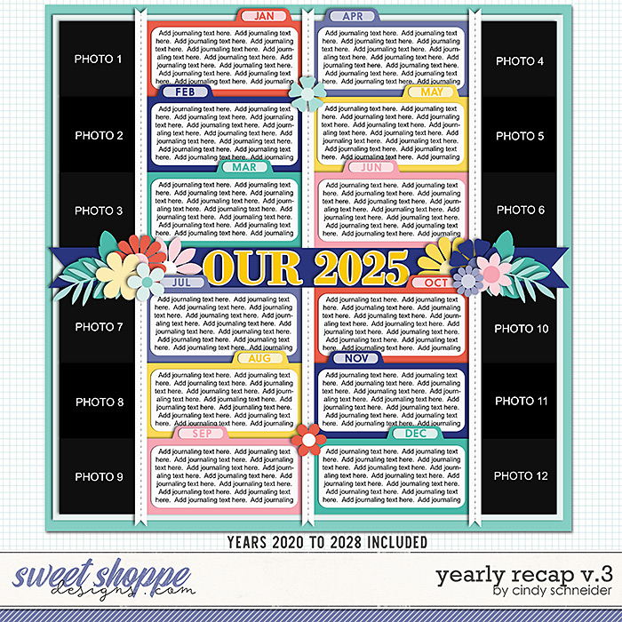 Cindy's Layered Templates - Yearly Recap V3 by Cindy Schneider