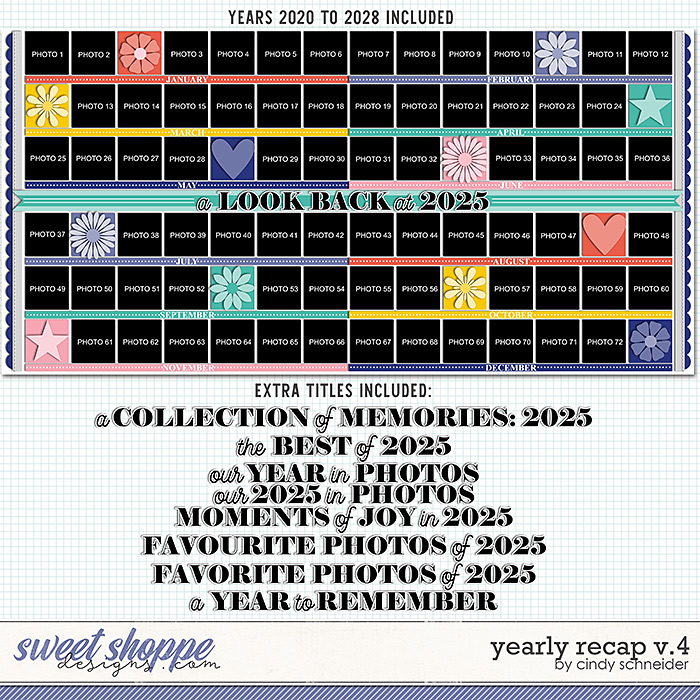 Cindy's Layered Templates - Yearly Recap V4 by Cindy Schneider