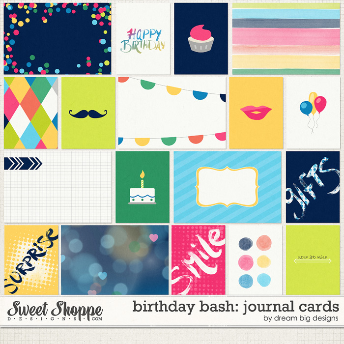Birthday Bash: Journal Cards by Dream Big Designs Birthday Bash: Journal Cards by Dream Big Designs