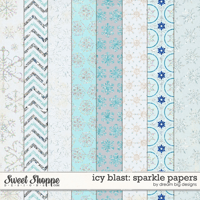 Icy Blast: Sparkle Papers by Dream Big Designs Icy Blast: Sparkle Papers by Dream Big Designs