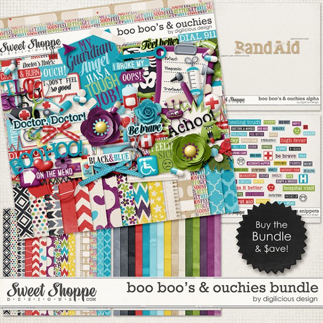 Boo Boo's & Ouchies Bundle by Digilicious Design