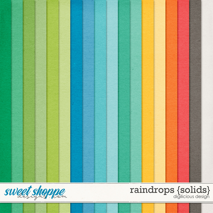 Raindrops {Solids} by Digilicious Design