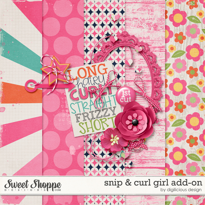 Snip & Curl Girl Add-On by Digilicious Design