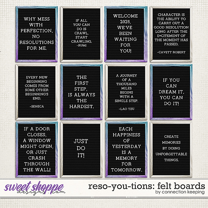 Reso-YOU-tions Letterboards by Connection Keeping