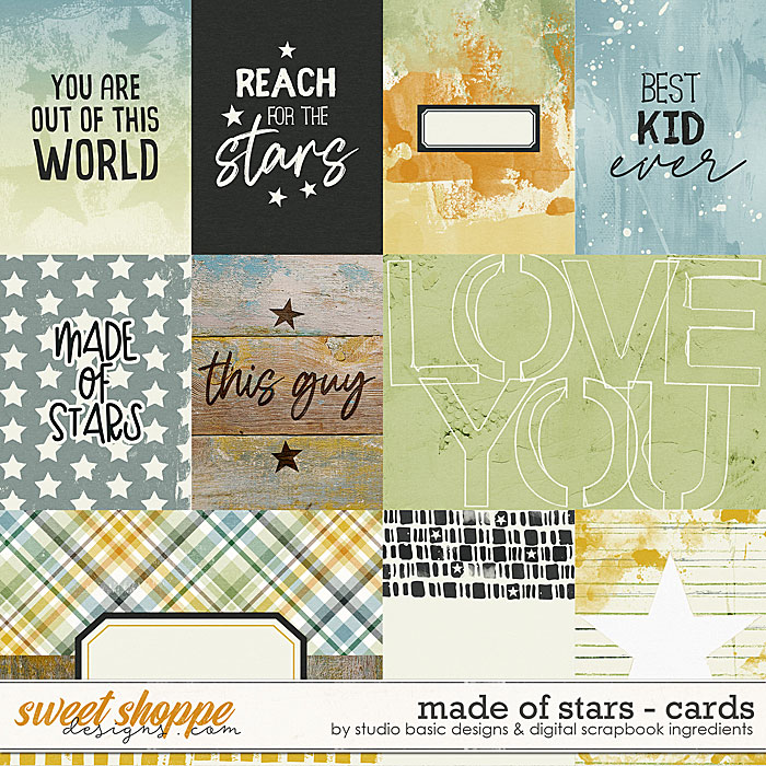 Made Of Stars Cards by Digital Scrapbook Ingredients and Studio Basic