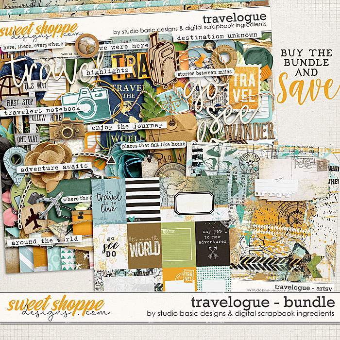 Travelogue Bundle by Digital Scrapbook Ingredients and Studio Basic