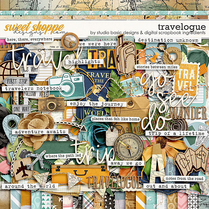 Travelogue Kit by Digital Scrapbook Ingredients and Studio Basic