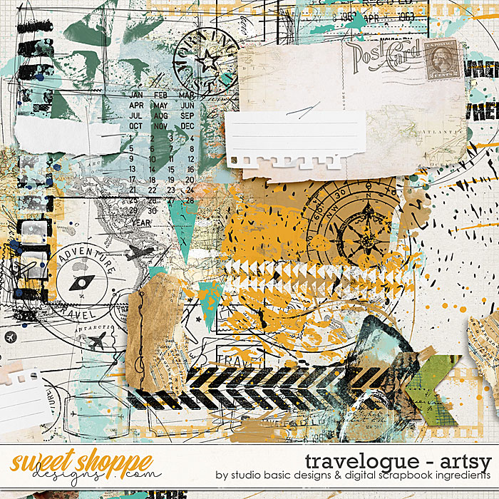 Travelogue Artsy by Digital Scrapbook Ingredients and Studio Basic