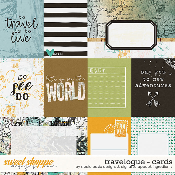 Travelogue Cards by Digital Scrapbook Ingredients and Studio Basic
