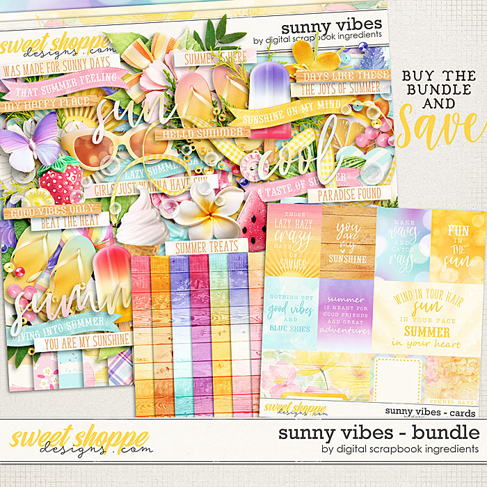 Sunny Vibes Bundle by Digital Scrapbook Ingredients