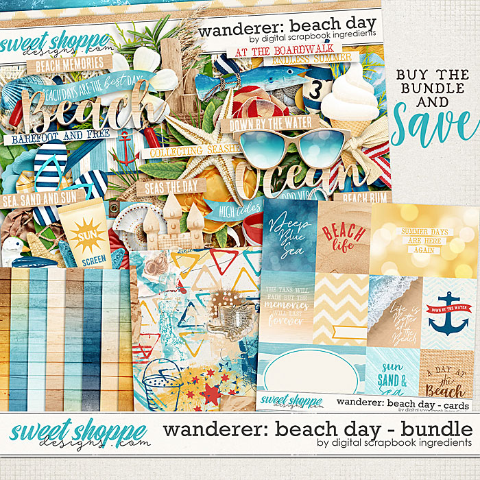 Wanderer: Beach Day Bundle by Digital Scrapbook Ingredients