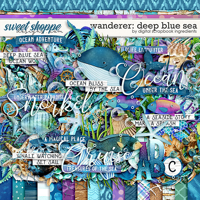 Paradise Found,Travel themed 2 page Scrapbooking Layout Kit, DIY travel  scrapbook kit