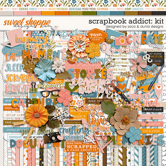 Scrapbook Addict: Kit | Designed by Soco and Dunia Designs