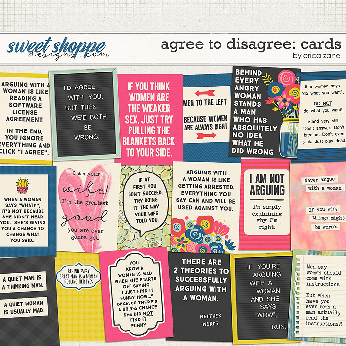 Agree to Disagree: Cards by Erica Zane
