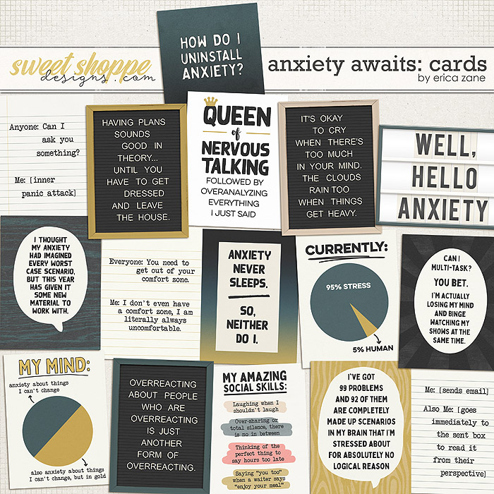 Anxiety Awaits: Cards by Erica Zane