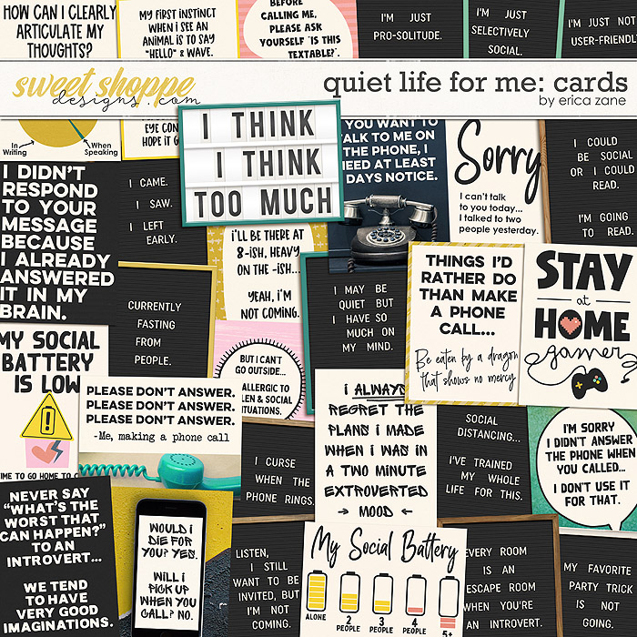Quiet Life For Me: Cards by Erica Zane