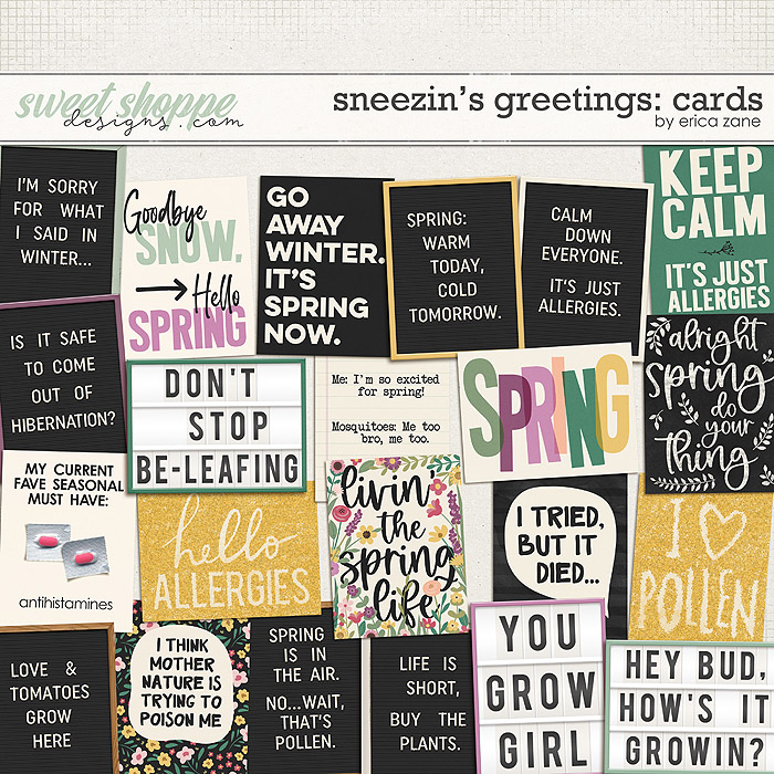 Sneezin's Greetings: Cards by Erica Zane