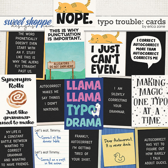 Typo Trouble: Cards by Erica Zane