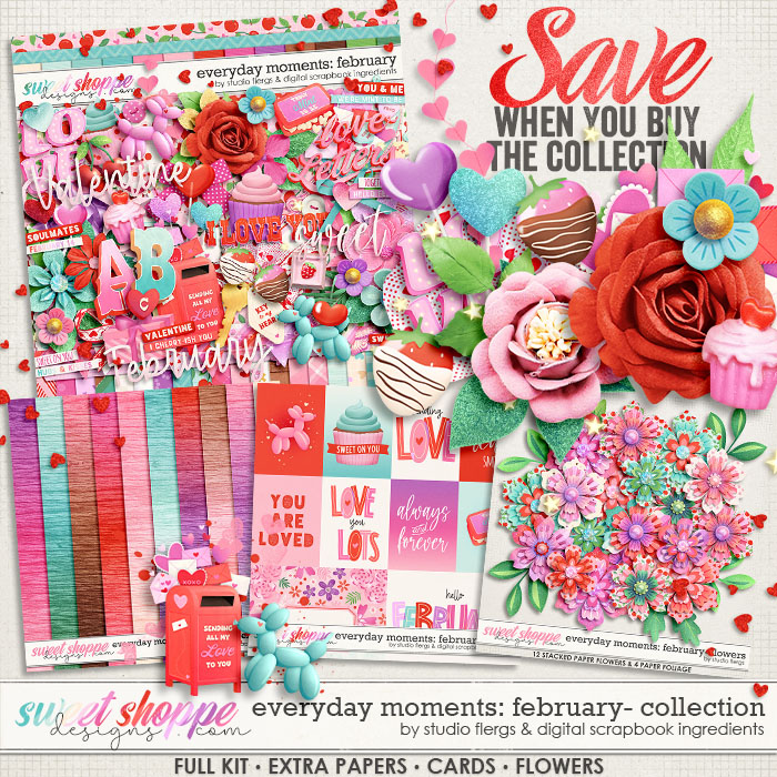 Everyday Moments: February Bundle by Studio Flergs & Digital Scrapbook Ingredients