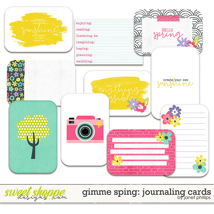 Gimme Spring Journaling Cards by Janet Phillips