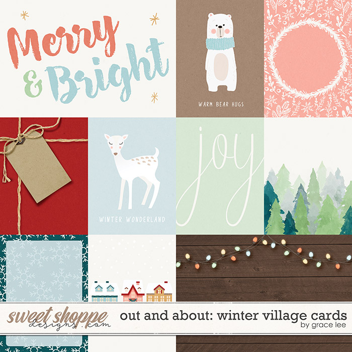 Out and About: Winter Village Cards by Grace Lee