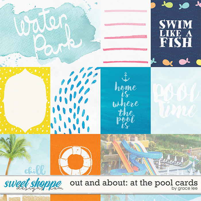 Out and About: At the Pool Cards by Grace Lee