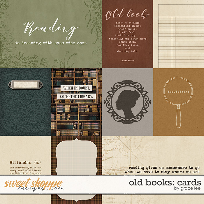 Old Books: Cards by Grace Lee