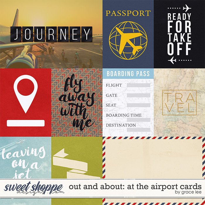 Out and About: At The Airport Cards by Grace Lee