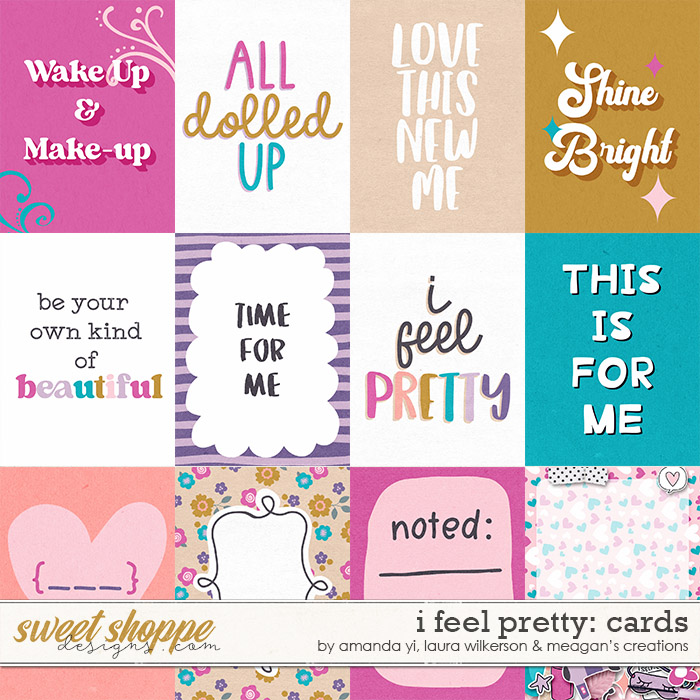 I feel pretty: cards by Amanda Yi, Laura Wilkerson & Meagan's Creations