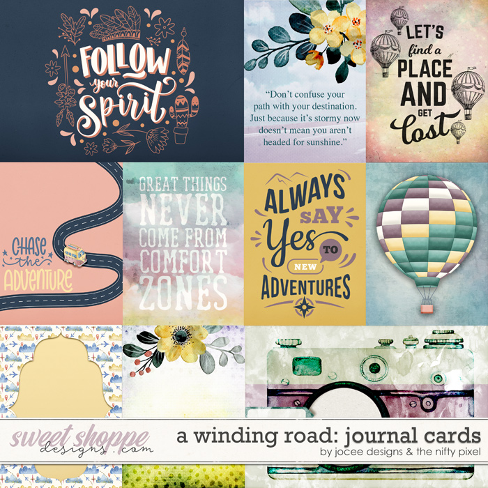 A Winding Road Cards by JoCee Designs and The Nifty Pixel