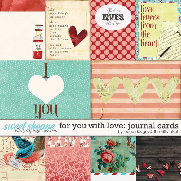 For You with Love Cards by JoCee Designs and The Nifty Pixel