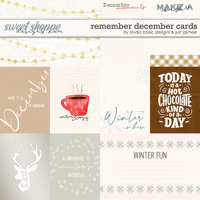 Remember December Cards by Studio Basic and Just Jaimee