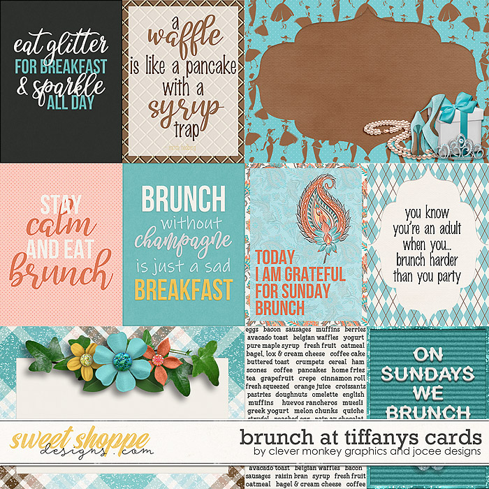 Brunch at Tiffanys Cards by JoCee Designs and Clever Monkey Graphics 