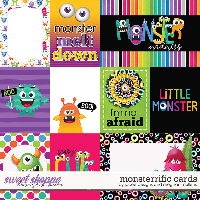 Monsterrific-Card Pack by JoCee Designs & Meghan Mullens