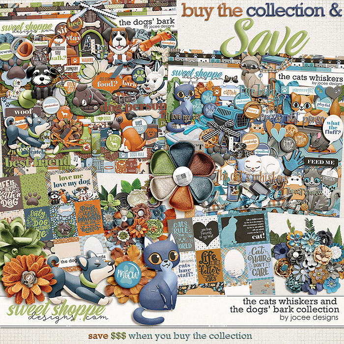 The Cats’ Whiskers and The Dogs’ Bark Collection by JoCee Designs