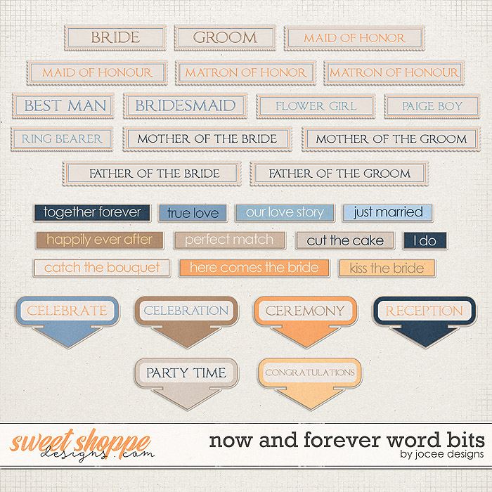 Now and Forever Word Bits by JoCee Designs