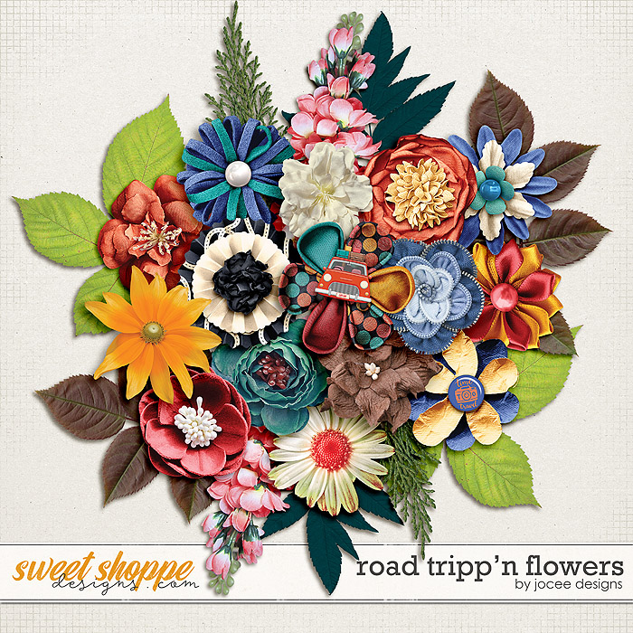 Road Trippn Flowers by JoCee Designs