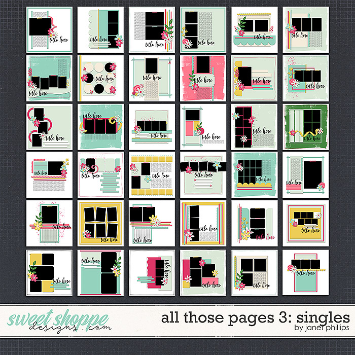 ALL THOSE PAGES 3: SINGLES by Janet Phillips