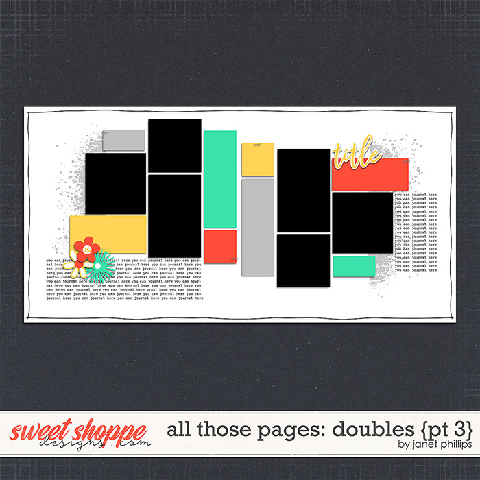 ALL THOSE PAGES: DOUBLES {part3} by Janet Phillips ALL THOSE PAGES: DOUBLES {part3} by Janet Phillips