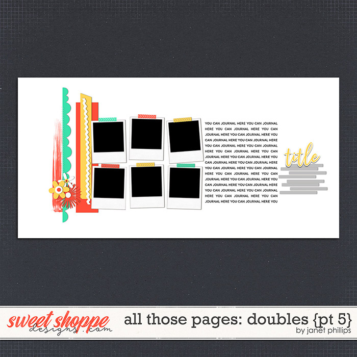 ALL THOSE PAGES: DOUBLES {part 5} by Janet Phillips ALL THOSE PAGES: DOUBLES {part 5} by Janet Phillips