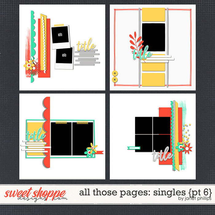 ALL THIS PAGES: SINGLES {PART 6} by Janet Phillips